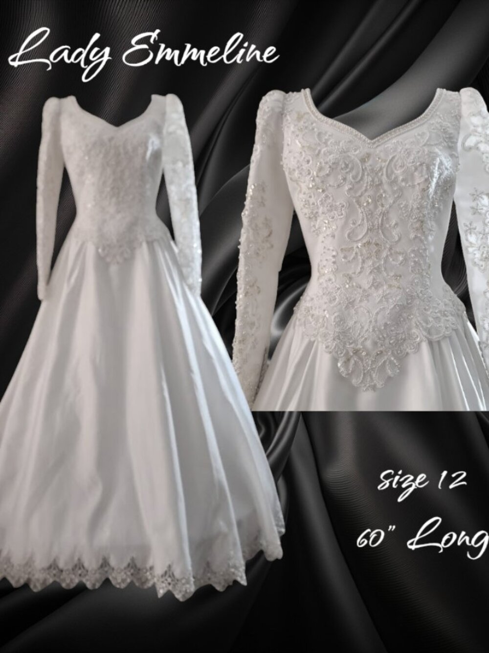 Vintage Michaelango Wedding Dress Size 12
